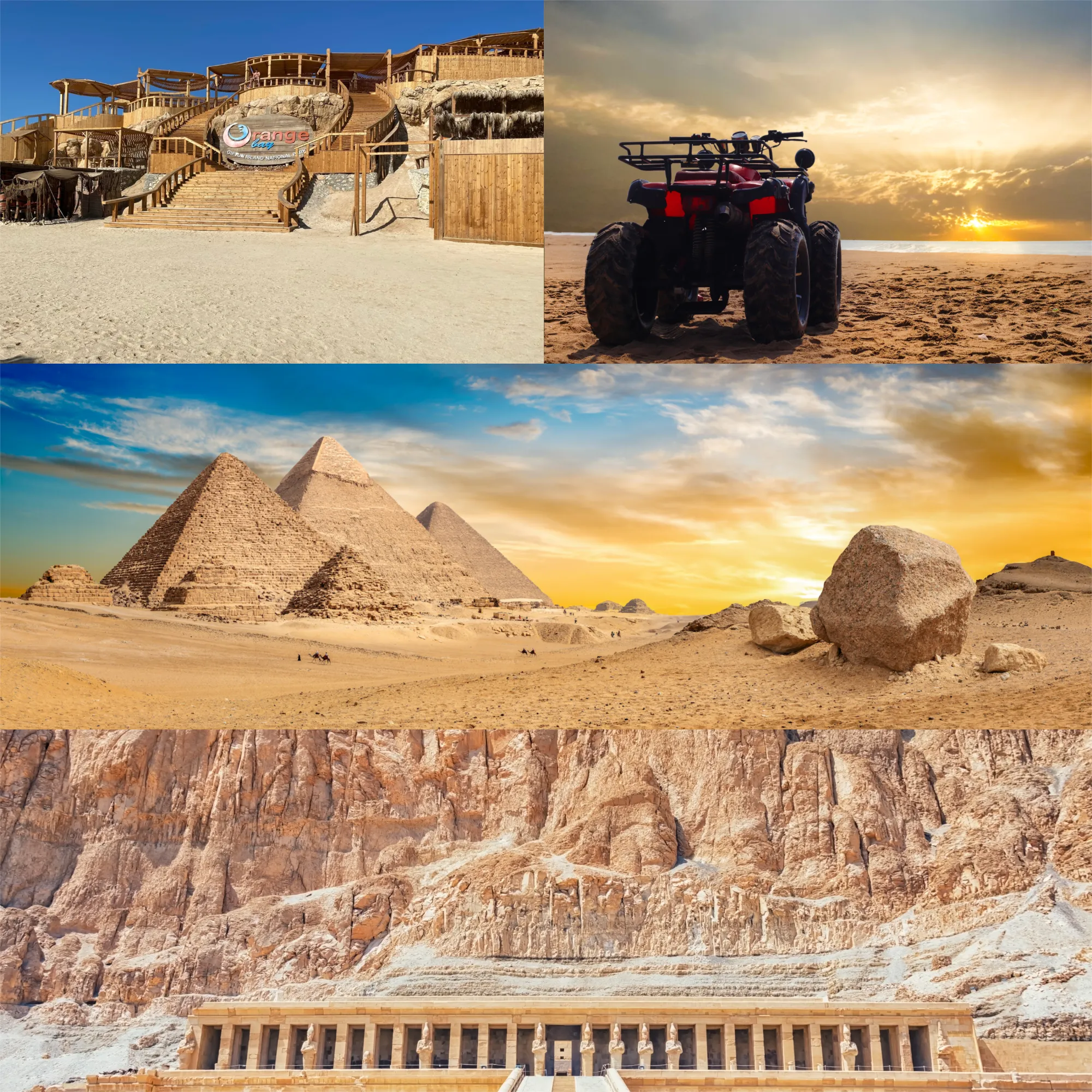 From El Gouna : Luxor, Safari, Orange Bay & Cairo with Transfers